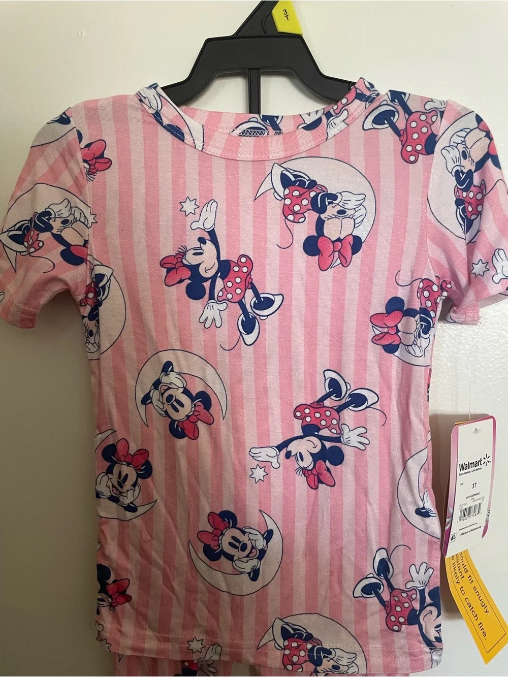 Disney Pink Minnie Mouse Striped Pajama Set